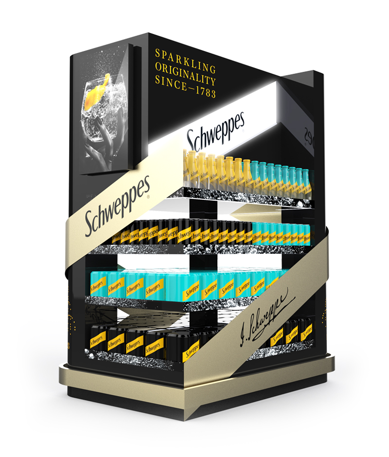 FMCG Premium Displays for Schweppes