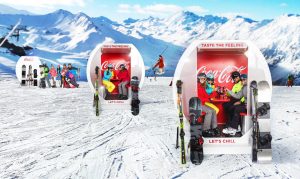 Coca Cola Ski Cabins